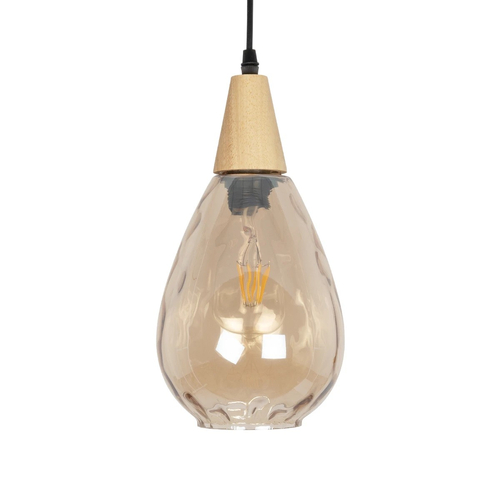 GLOBOSTAR® NOAH 999-0185 Μοντέρνο Κρεμαστό Φωτιστικό Οροφής με Ντουί 1 x E27 AC 220-240V IP20 - Μελί & Μπεζ - Μ16 x Π16 x Υ32cm