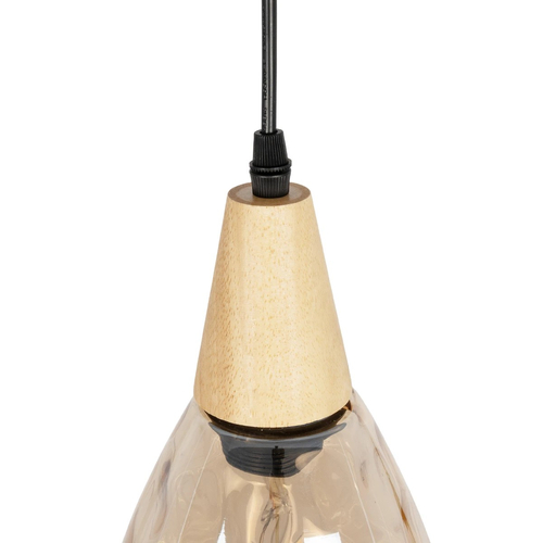 GLOBOSTAR® NOAH 999-0185 Μοντέρνο Κρεμαστό Φωτιστικό Οροφής με Ντουί 1 x E27 AC 220-240V IP20 - Μελί & Μπεζ - Μ16 x Π16 x Υ32cm