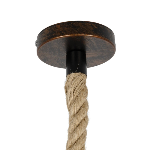 GLOBOSTAR® CAMBER 999-0200 Vintage Κρεμαστό Φωτιστικό Οροφής με Ντουί 1 x E27 AC 220-240V IP20 - Χάλκινο & Μπεζ - Μ12 x Π12 x Υ80cm