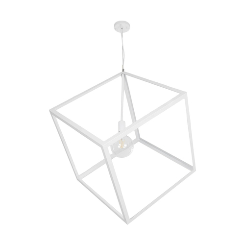 GLOBOSTAR® CUBE 999-0217 Μοντέρνο Κρεμαστό Φωτιστικό Οροφής με Ντουί 1 x E27 AC 220-240V IP20 - Λευκό - Μ70 x Π70 x Y87cm
