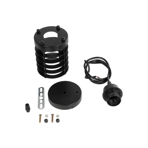 GLOBOSTAR® DARSEY 999-0227 Vintage Κρεμαστό Φωτιστικό Οροφής με Ντουί 1 x E27 AC 220-240V IP20 - Μαύρο - Μ10 x Π10 x Υ19cm