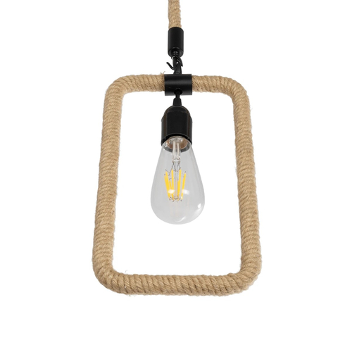 GLOBOSTAR® MALVERN 999-0234 Vintage Κρεμαστό Φωτιστικό Οροφής με Ντουί 1 x E27 AC 220-240V IP20 - Μαύρο & Μπεζ - Μ18.5 x Π4 x Υ41.5cm