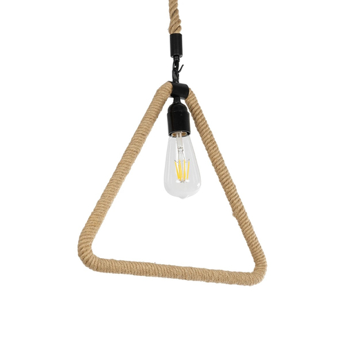 GLOBOSTAR® MALVERN 999-0235 Vintage Κρεμαστό Φωτιστικό Οροφής με Ντουί 1 x E27 AC 220-240V IP20 - Μαύρο & Μπεζ - Μ38 x Π4 x Υ42.5cm