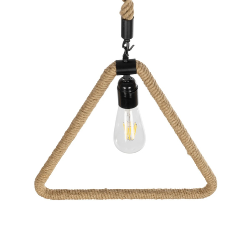 GLOBOSTAR® MALVERN 999-0235 Vintage Κρεμαστό Φωτιστικό Οροφής με Ντουί 1 x E27 AC 220-240V IP20 - Μαύρο & Μπεζ - Μ38 x Π4 x Υ42.5cm