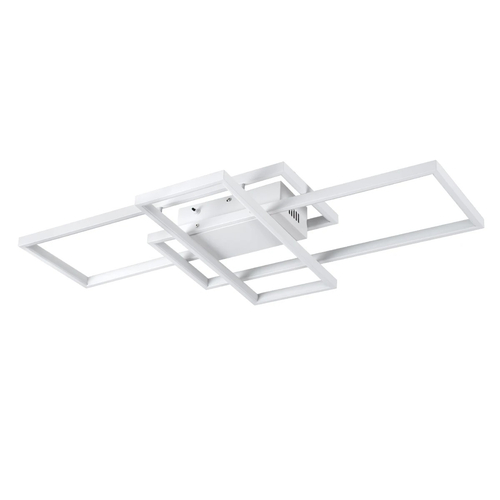 kelvo® QUADRA KLV-101-0294 Φωτιστικό Οροφής LED 100W 10000lm 120° AC 220-240V IP20 Ρυθμιζόμενο Λευκό CCT με Χειριστήριο από 2700K έως 6000K Dimmable - Lumileds SMD Chip - Λευκό Ματ - Μ85 x Π45 x Υ9cm - 3 Χρόνια Εγγύηση