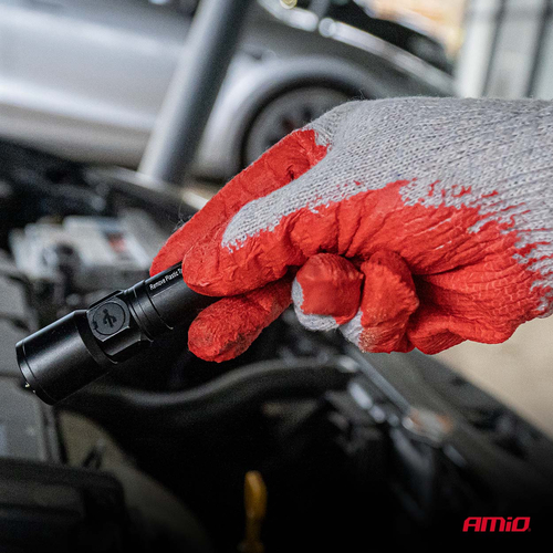 Amio - Γάντια Εργασίας Βαμβακερά με επικάλυψη λάτεξ μέγεθος No.9 γκρι/κόκκινο για Φορτηγά - 1 ζεύγος (04630/MB)
