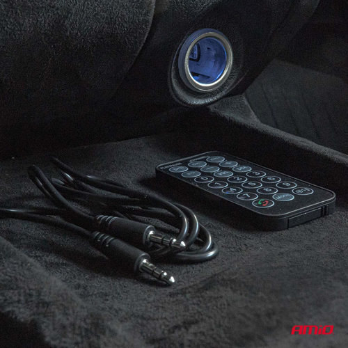 Amio - FM Transmitter Αυτοκινήτου 12/24V με 1xUSB Type-A, 1xUSB Type-C και Τηλεχειριστήριο - 1 τεμ. (04657/AM)