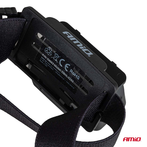 Amio - Φακός Κεφαλής Εργασίας τύπου XPG+COB LED χωρητικότητα μπαταρίας 1000mAh - 1 τεμ. (04663/AM)