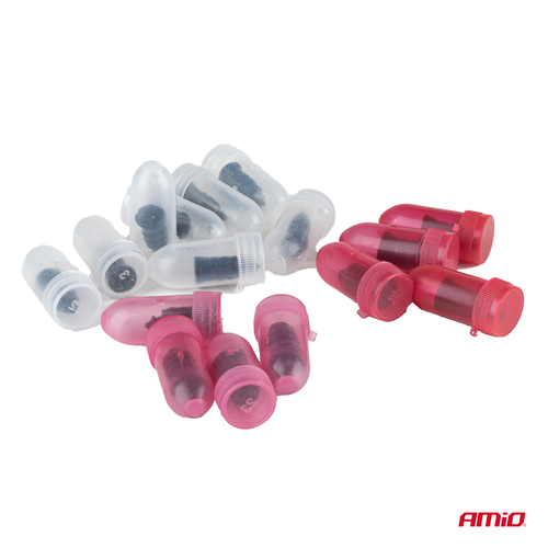 Amio - Κιτ Επιδιόρθωσης Ελαστικών με 16 Βίδες από Καουτσούκ & με Κατσαβίδι - 17τεμ (04694/AM)