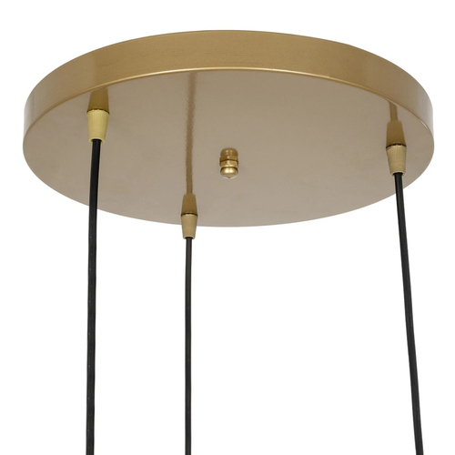 GLOBOSTAR® FLIXIO 201-0138 Vintage Κρεμαστό Φωτιστικό Οροφής με Ντουί 3 x E27 AC 220-240V IP20 - Χρυσό - Μ30 x Π30 x Υ70cm