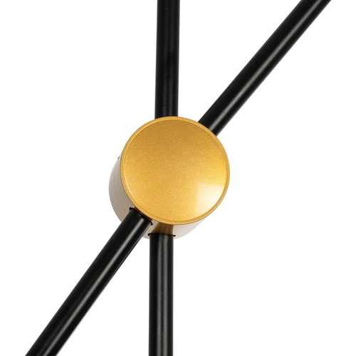 GLOBOSTAR® JOLIET 999-0043 Μοντέρνο Φωτιστικό Οροφής με Ντουί 2 x G9 AC 220-240V IP20 - Μαύρο & Χρυσό - Μ93 x Π20 x Υ106cm