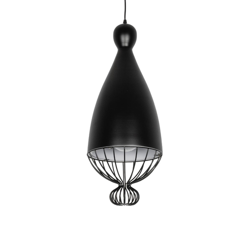 GLOBOSTAR® CARNEL 999-0110 Vintage Κρεμαστό Φωτιστικό Οροφής με Ντουί 1 x E27 AC 220-240V IP20 - Μαύρο - Μ26 x Π26 x Υ70cm