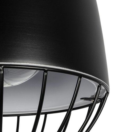 GLOBOSTAR® CARNEL 999-0110 Vintage Κρεμαστό Φωτιστικό Οροφής με Ντουί 1 x E27 AC 220-240V IP20 - Μαύρο - Μ26 x Π26 x Υ70cm