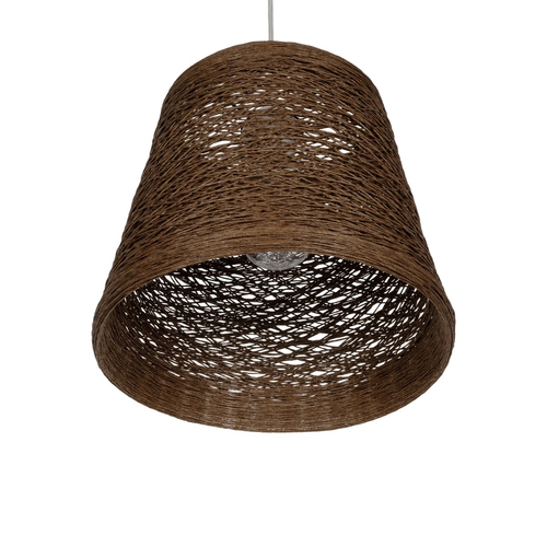 GLOBOSTAR® PLAYROOM 999-0145 Vintage Κρεμαστό Φωτιστικό Οροφής με Ντουί 1 x E27 AC 220-240V IP20 - Καφέ - Μ30 x Π30 x Υ30cm