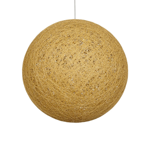 GLOBOSTAR® OCEANA 999-0155 Boho Κρεμαστό Φωτιστικό Οροφής με Ντουί 1 x E27 AC 220-240V IP20 - Μπεζ & Χρυσό - Μ60 x Π60 x Υ60cm