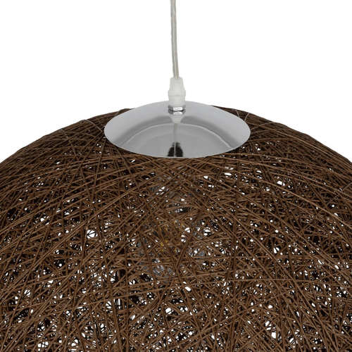 GLOBOSTAR® OCEANA 999-0156 Boho Κρεμαστό Φωτιστικό Οροφής με Ντουί 1 x E27 AC 220-240V IP20 - Καφέ - Μ60 x Π60 x Υ60cm