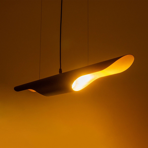 GLOBOSTAR® ESTERINA 999-0180 Μοντέρνο Κρεμαστό Φωτιστικό Οροφής με Ντουί 2 x E27 AC 220-240V IP20 - Μαύρο & Χρυσό - Μ100 x Π10 x Y10cm