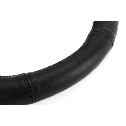 Amio - Κάλυμμα Τιμονιού Δερμάτινο διαμέτρου 35/37cm σε μαύρο χρώμα για Επιβατικά Αυτοκίνητα - 1 τεμ. (01764/AM)