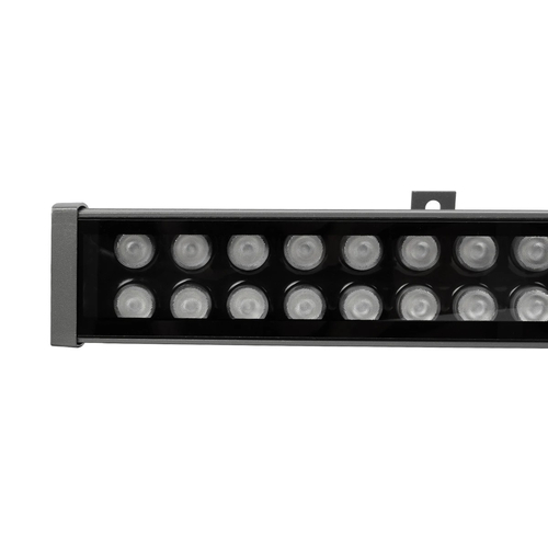 GLOBOSTAR® WASHERMOZA 90168 Μπάρα Φωτισμού Wall Washer LED 72W 6120lm 10-30° DC 24V Αδιάβροχο IP66 Μπλε Dimmable - Bridgelux SMD Chip - Γκρι Ανθρακί - Μ100 x Π7.4 x Υ7cm - 3 Χρόνια Εγγύηση