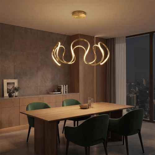 kelvo® TARANTULA KLV-101-0271 Κρεμαστό Φωτιστικό Οροφής LED 120W 12000lm 360° AC 220-240V IP20 Ρυθμιζόμενο Λευκό CCT με Χειριστήριο από 2700K έως 6000K Dimmable - Lumileds SMD Chip - Χρυσό Πλατίνα - Μ78 x Π78 x Υ31.5cm - 3 Χρόνια Εγγύηση