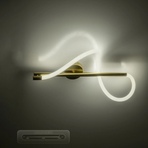 kelvo® GLOW KLV-101-0168-V2 Φωτιστικό Οροφής LED 24W 2400lm 360° AC 220-240V IP20 Ρυθμιζόμενο Λευκό CCT με On/Off 2700K/4500K/6000K - Lumileds SMD Chip - Χρυσό Πλατίνα - Μ30 x Π15 x Υ70cm - 3 Χρόνια Εγγύηση