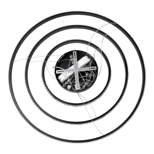 kelvo® DIAMOND KLV-101-0139-V2 Κρεμαστό Φωτιστικό Οροφής LED 120W 12000lm 180° AC 220-240V IP20 Ρυθμιζόμενο Λευκό CCT με Χειριστήριο από 2700K έως 6000K Dimmable - Lumileds SMD Chip - Μαύρο Ματ - Μ80 x Π80 x Υ80cm - 3 Χρόνια Εγγύηση