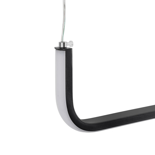 kelvo® LINARIA KLV-101-0258 Κρεμαστό Φωτιστικό Οροφής LED 72W 7200lm 180° AC 220-240V IP20 Ρυθμιζόμενο Λευκό CCT με Χειριστήριο από 2700K έως 6000K Dimmable - Lumileds SMD Chip - Μαύρο Ματ - Μ220 x Π4 x Υ25cm - 3 Χρόνια Εγγύηση