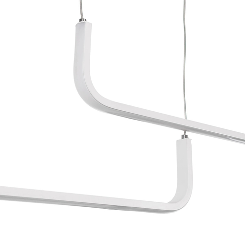 kelvo® LINARIA KLV-101-0259 Κρεμαστό Φωτιστικό Οροφής LED 72W 7200lm 180° AC 220-240V IP20 Ρυθμιζόμενο Λευκό CCT με Χειριστήριο από 2700K έως 6000K Dimmable - Lumileds SMD Chip - Λευκό Ματ - Μ220 x Π4 x Υ25cm - 3 Χρόνια Εγγύηση