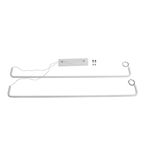 kelvo® LINARIA KLV-101-0259 Κρεμαστό Φωτιστικό Οροφής LED 72W 7200lm 180° AC 220-240V IP20 Ρυθμιζόμενο Λευκό CCT με Χειριστήριο από 2700K έως 6000K Dimmable - Lumileds SMD Chip - Λευκό Ματ - Μ220 x Π4 x Υ25cm - 3 Χρόνια Εγγύηση