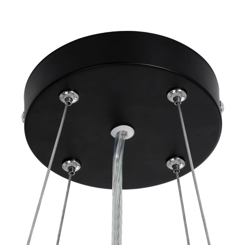 kelvo® BARCHETTA KLV-101-0265 Κρεμαστό Φωτιστικό Οροφής LED 72W 7200lm 120° AC 220-240V IP20 Ρυθμιζόμενο Λευκό CCT με Χειριστήριο από 2700K έως 6000K Dimmable - Lumileds SMD Chip - Μαύρο Ματ - Μ48 x Π48 x Υ8.2cm - 3 Χρόνια Εγγύηση