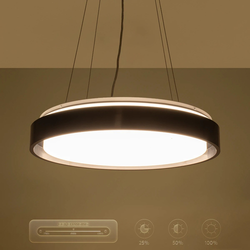 kelvo® BARCHETTA KLV-101-0265 Κρεμαστό Φωτιστικό Οροφής LED 72W 7200lm 120° AC 220-240V IP20 Ρυθμιζόμενο Λευκό CCT με Χειριστήριο από 2700K έως 6000K Dimmable - Lumileds SMD Chip - Μαύρο Ματ - Μ48 x Π48 x Υ8.2cm - 3 Χρόνια Εγγύηση