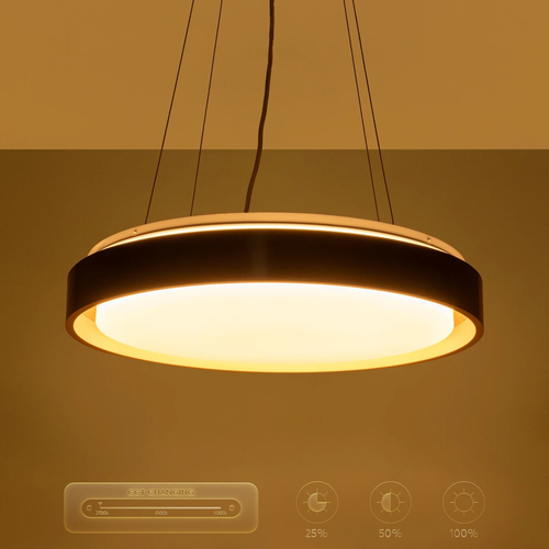 kelvo® BARCHETTA KLV-101-0266 Κρεμαστό Φωτιστικό Οροφής LED 72W 7200lm 120° AC 220-240V IP20 Ρυθμιζόμενο Λευκό CCT με Χειριστήριο από 2700K έως 6000K Dimmable - Lumileds SMD Chip - Μαύρο & Σαμπανιζέ Χρυσό Ματ - Μ48 x Π48 x Υ8.2cm - 3 Χρόνια Εγγύηση