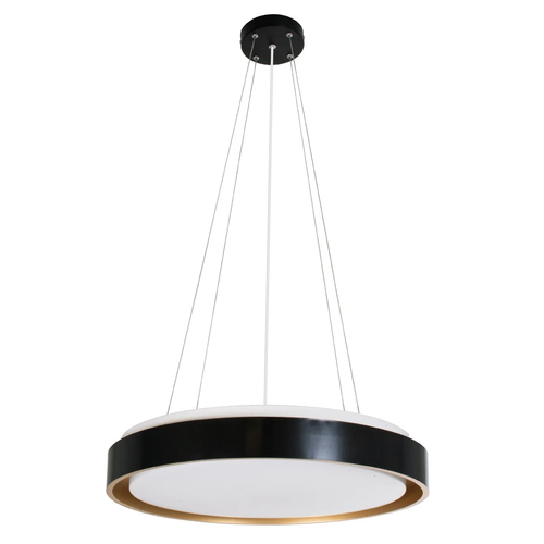 kelvo® BARCHETTA KLV-101-0266 Κρεμαστό Φωτιστικό Οροφής LED 72W 7200lm 120° AC 220-240V IP20 Ρυθμιζόμενο Λευκό CCT με Χειριστήριο από 2700K έως 6000K Dimmable - Lumileds SMD Chip - Μαύρο & Σαμπανιζέ Χρυσό Ματ - Μ48 x Π48 x Υ8.2cm - 3 Χρόνια Εγγύηση