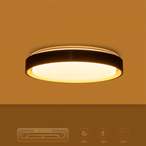 kelvo® BARCHETTA KLV-101-0266-V2 Φωτιστικό Οροφής LED 72W 7200lm 120° AC 220-240V IP20 Ρυθμιζόμενο Λευκό CCT με Χειριστήριο από 2700K έως 6000K Dimmable - Lumileds SMD Chip - Μαύρο & Σαμπανιζέ Χρυσό Ματ - Μ48 x Π48 x Υ8.2cm - 3 Χρόνια Εγγύηση