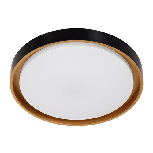 kelvo® BARCHETTA KLV-101-0266-V2 Φωτιστικό Οροφής LED 72W 7200lm 120° AC 220-240V IP20 Ρυθμιζόμενο Λευκό CCT με Χειριστήριο από 2700K έως 6000K Dimmable - Lumileds SMD Chip - Μαύρο & Σαμπανιζέ Χρυσό Ματ - Μ48 x Π48 x Υ8.2cm - 3 Χρόνια Εγγύηση