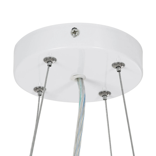 kelvo® BARCHETTA KLV-101-0267 Κρεμαστό Φωτιστικό Οροφής LED 72W 7200lm 120° AC 220-240V IP20 Ρυθμιζόμενο Λευκό CCT με Χειριστήριο από 2700K έως 6000K Dimmable - Lumileds SMD Chip - Λευκό & Σαμπανιζέ Χρυσό Ματ - Μ48 x Π48 x Υ8.2cm - 3 Χρόνια Εγγύηση