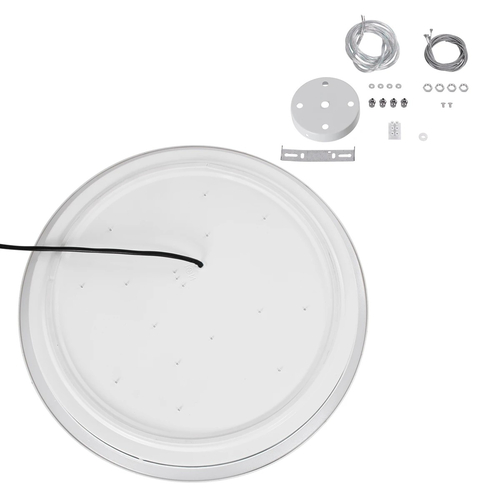 kelvo® BARCHETTA KLV-101-0267 Κρεμαστό Φωτιστικό Οροφής LED 72W 7200lm 120° AC 220-240V IP20 Ρυθμιζόμενο Λευκό CCT με Χειριστήριο από 2700K έως 6000K Dimmable - Lumileds SMD Chip - Λευκό & Σαμπανιζέ Χρυσό Ματ - Μ48 x Π48 x Υ8.2cm - 3 Χρόνια Εγγύηση
