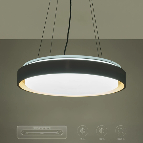 kelvo® BARCHETTA KLV-101-0267 Κρεμαστό Φωτιστικό Οροφής LED 72W 7200lm 120° AC 220-240V IP20 Ρυθμιζόμενο Λευκό CCT με Χειριστήριο από 2700K έως 6000K Dimmable - Lumileds SMD Chip - Λευκό & Σαμπανιζέ Χρυσό Ματ - Μ48 x Π48 x Υ8.2cm - 3 Χρόνια Εγγύηση