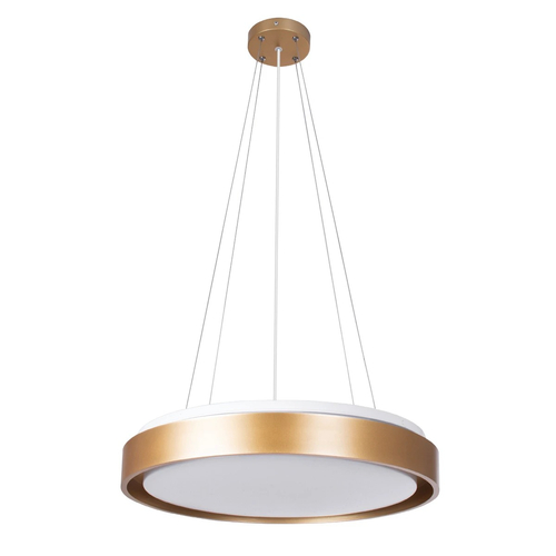 kelvo® BARCHETTA KLV-101-0268 Κρεμαστό Φωτιστικό Οροφής LED 72W 7200lm 120° AC 220-240V IP20 Ρυθμιζόμενο Λευκό CCT με Χειριστήριο από 2700K έως 6000K Dimmable - Lumileds SMD Chip - Σαμπανιζέ Χρυσό Ματ - Μ48 x Π48 x Υ8.2cm - 3 Χρόνια Εγγύηση