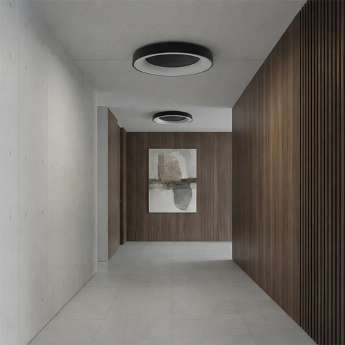 kelvo® SALEM KLV-101-0281 Φωτιστικό Οροφής LED 105W 10500lm 120° AC 220-240V IP20 Ρυθμιζόμενο Λευκό CCT με Χειριστήριο από 2700K έως 6000K Dimmable - Lumileds SMD Chip - Μαύρο Ματ - Μ60 x Π60 x Υ8.5cm - 3 Χρόνια Εγγύηση