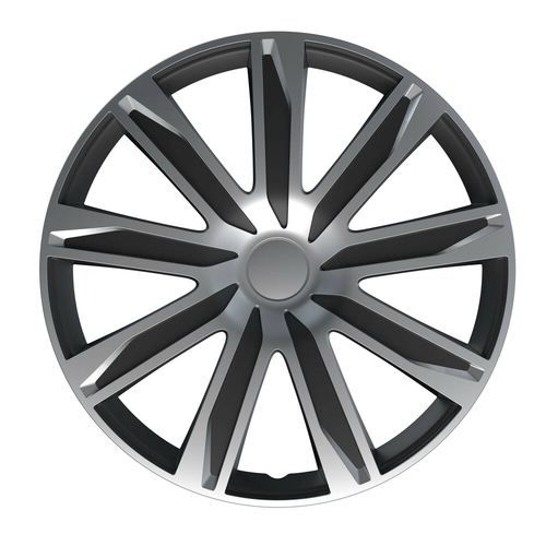 Lampa - Σετ Τάσια Αυτοκινήτου 15’’ Raze Silver/Black από υλικό ABS σε Ασημί με Μαύρο Χρώμα - 4 TEM (L3149.2)