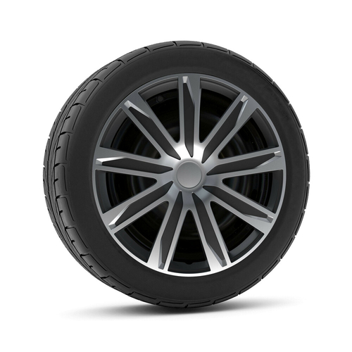 Lampa - Σετ Τάσια Αυτοκινήτου 15’’ Raze Silver/Black από υλικό ABS σε Ασημί με Μαύρο Χρώμα - 4 TEM (L3149.2)