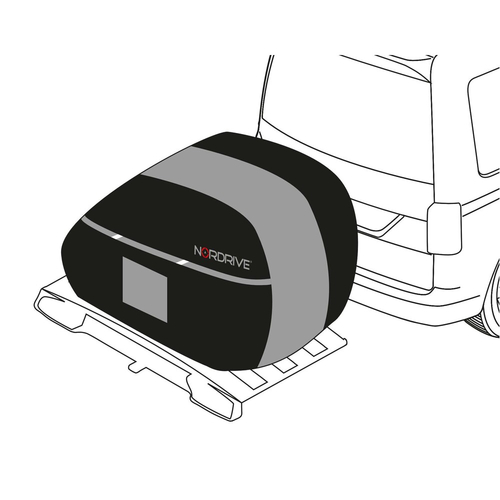 Nordrive - Κουκούλα/κάλυμμα για 3 ποδήλατα 190x50x130cm για βάση κοτσαδόρου Tow & Park Bike Cover - 1 τεμ. (L.N60058)