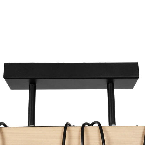 GLOBOSTAR® LUCITA 201-0031 Vintage Φωτιστικό Οροφής με Ντουί 3 x E27 AC 220-240V IP20 - Μαύρο & Μπεζ - Μ50 x Π27 x Υ112cm