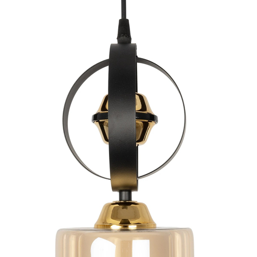 GLOBOSTAR® ZENIA 201-0134 Vintage Κρεμαστό Φωτιστικό Οροφής με Ντουί 1 x E27 AC 220-240V IP20 - Μαύρο - Μ16 x Π16 x Υ70cm