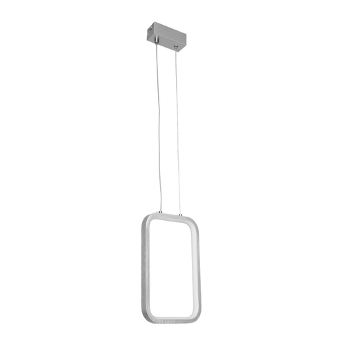 GLOBOSTAR® DEROBA 61300 Μοντέρνο Κρεμαστό Φωτιστικό Οροφής LED 12W 1320lm 360° AC 220-240V IP20 Ρυθμιζόμενο Λευκό CCT με On/Off 2700K/4500K/6000K - Lumileds SMD Chip - Νίκελ Βούρτσας - Μ16 x Π1.6 x Υ25.5cm - 3 Χρόνια Εγγύηση