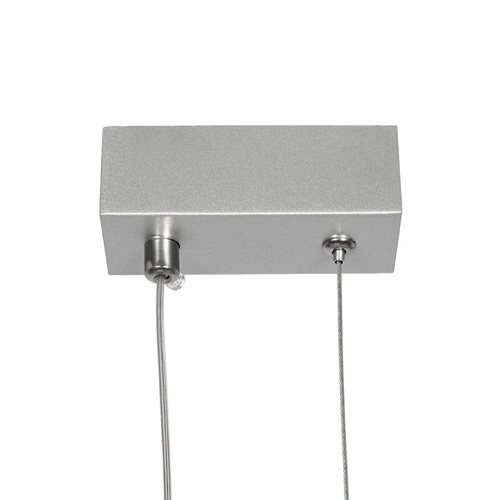 GLOBOSTAR® DEROBA 61300 Μοντέρνο Κρεμαστό Φωτιστικό Οροφής LED 12W 1320lm 360° AC 220-240V IP20 Ρυθμιζόμενο Λευκό CCT με On/Off 2700K/4500K/6000K - Lumileds SMD Chip - Νίκελ Βούρτσας - Μ16 x Π1.6 x Υ25.5cm - 3 Χρόνια Εγγύηση