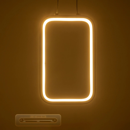 GLOBOSTAR® DEROBA 61300 Μοντέρνο Κρεμαστό Φωτιστικό Οροφής LED 12W 1320lm 360° AC 220-240V IP20 Ρυθμιζόμενο Λευκό CCT με On/Off 2700K/4500K/6000K - Lumileds SMD Chip - Νίκελ Βούρτσας - Μ16 x Π1.6 x Υ25.5cm - 3 Χρόνια Εγγύηση