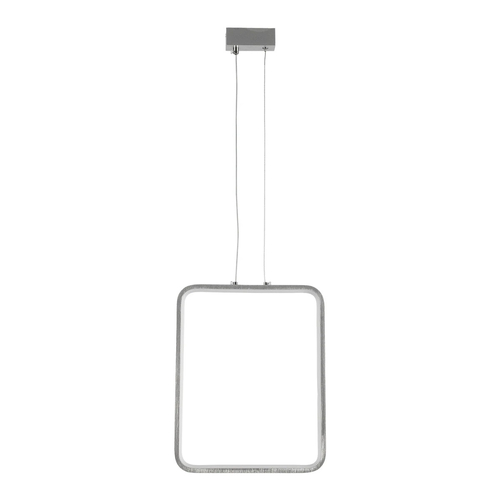 GLOBOSTAR® NEROBA 61304 Μοντέρνο Κρεμαστό Φωτιστικό Οροφής LED 18W 1980lm 360° AC 220-240V IP20 Ρυθμιζόμενο Λευκό CCT με On/Off 2700K/4500K/6000K - Lumileds SMD Chip - Νίκελ Βούρτσας - Μ29 x Π2 x Υ36cm - 3 Χρόνια Εγγύηση