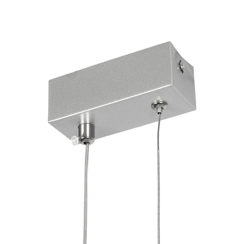 GLOBOSTAR® NEROBA 61304 Μοντέρνο Κρεμαστό Φωτιστικό Οροφής LED 18W 1980lm 360° AC 220-240V IP20 Ρυθμιζόμενο Λευκό CCT με On/Off 2700K/4500K/6000K - Lumileds SMD Chip - Νίκελ Βούρτσας - Μ29 x Π2 x Υ36cm - 3 Χρόνια Εγγύηση